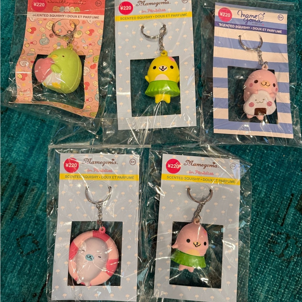 Mamegoma Scented Squishy Keychains Set